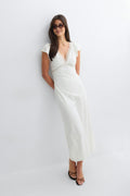 Lace detail midi dress - Noir