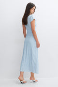 Lace detail midi dress - Blanc cassé