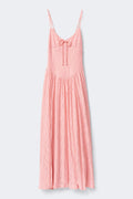 Floral corset midi dress - Powder pink