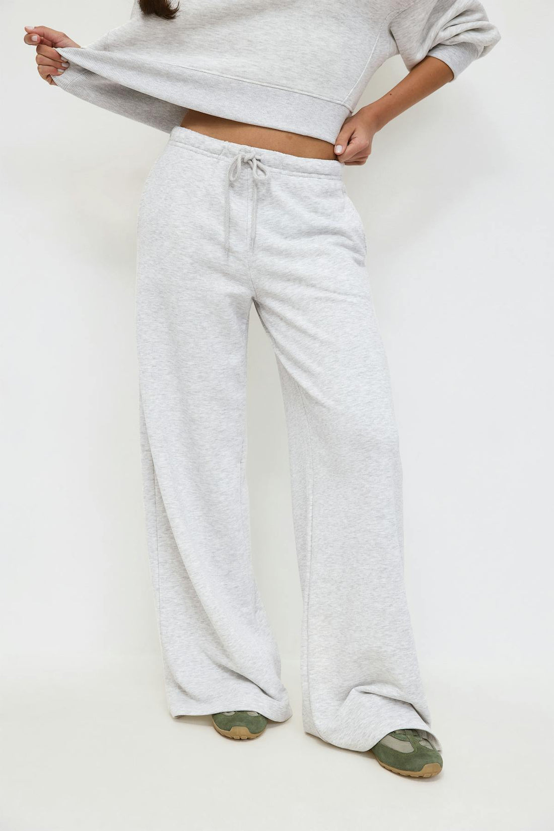 Comfy low sweatpants - Lt greymelange