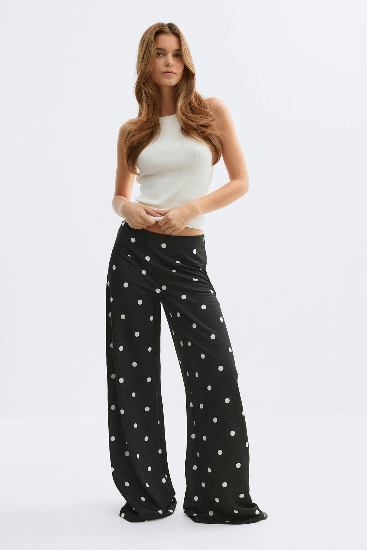 Low waist trousers - Sand beige