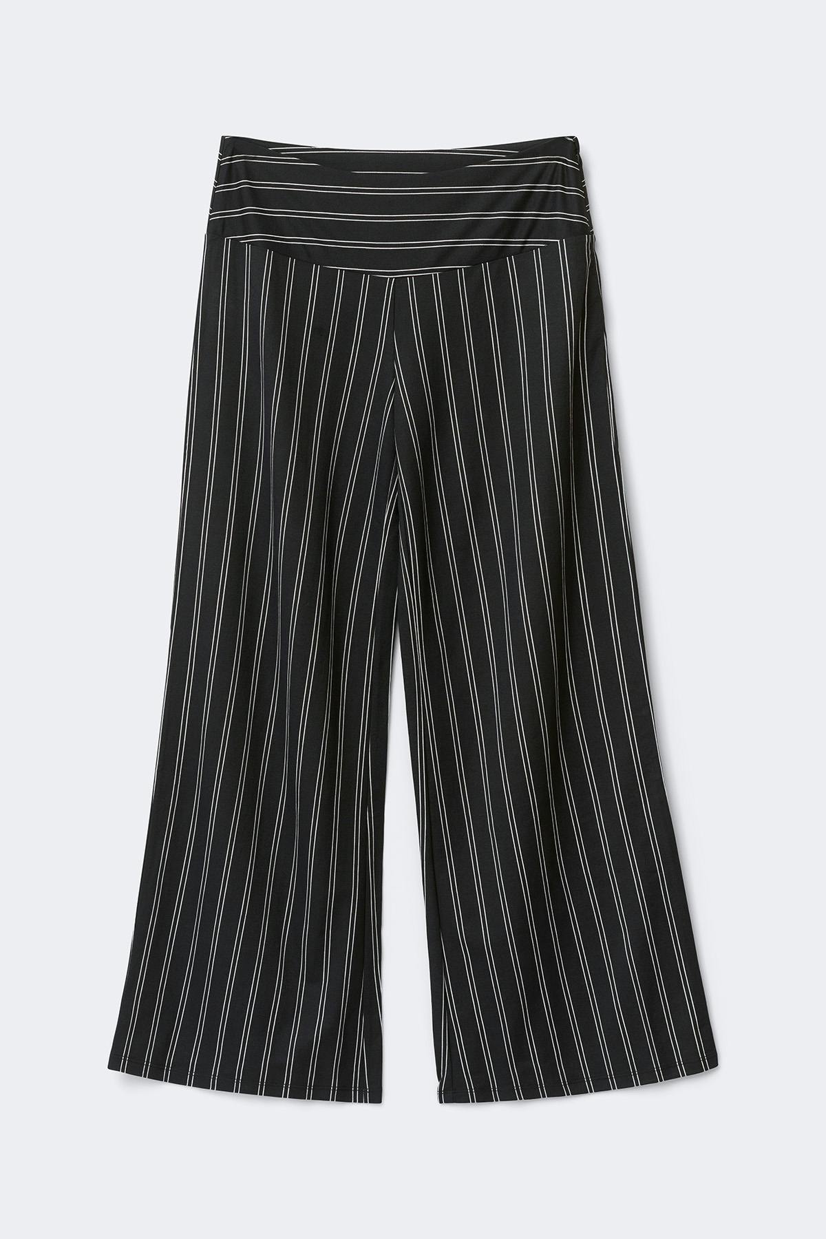 Wide leg trousers - White/sailor
