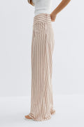 Wide leg trousers - Pink/stripe