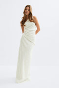 3d floral maxi skirt - Winter pear