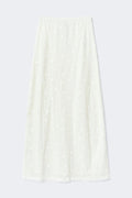 3d floral maxi skirt - Marshmallow