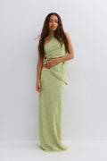 3d floral maxi skirt - Winter pear