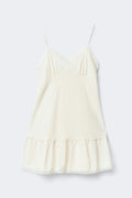 Lace detail strap dress - Gardenia