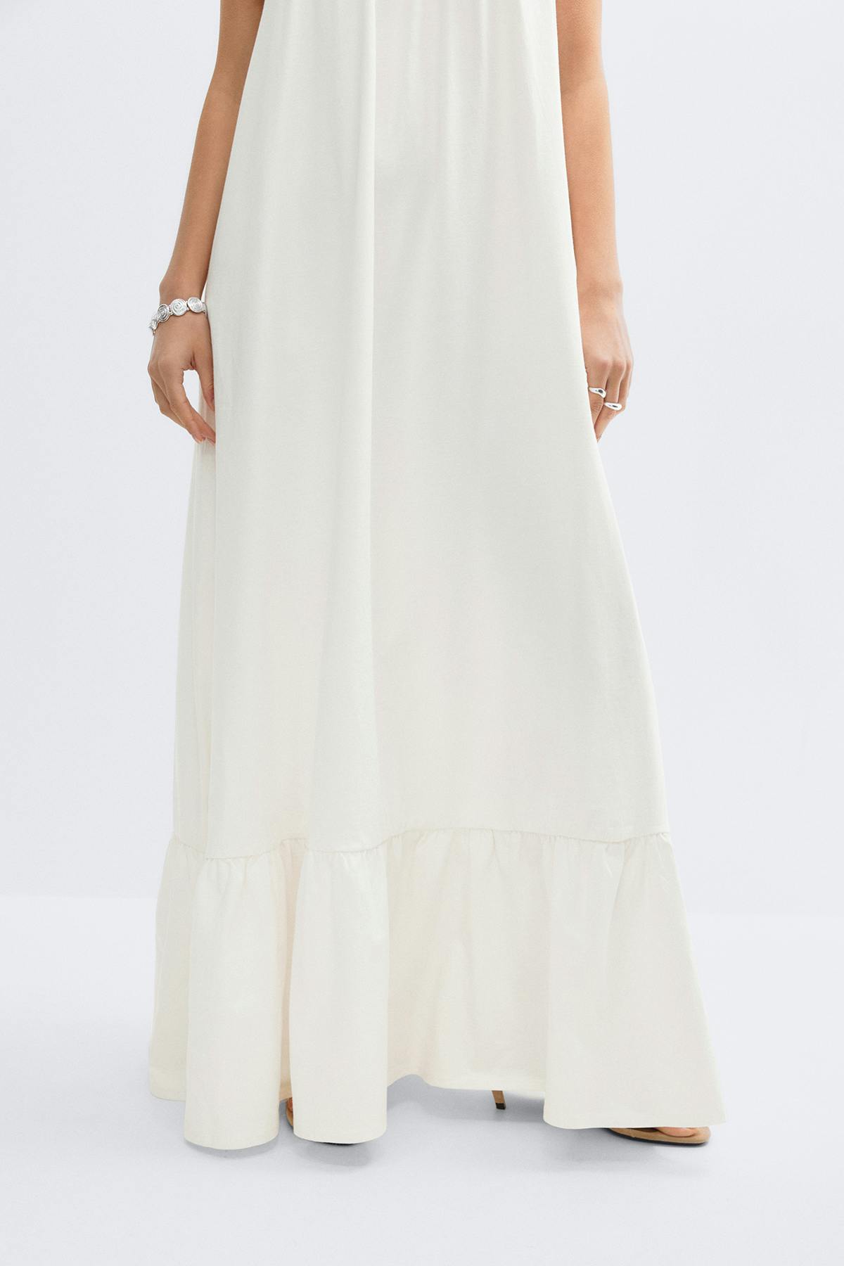 Flowy maxi dress - Blanc cassé
