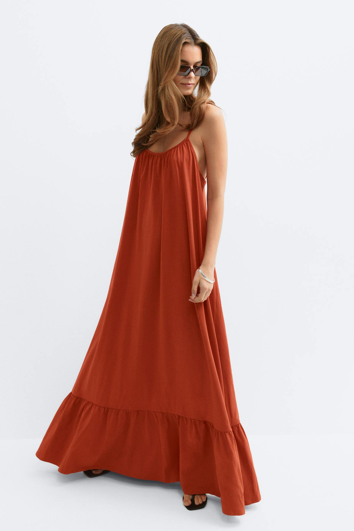 Flowy maxi dress - Blanc cassé