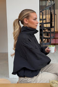 High neck sporty jacket - Blanc