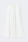 Wide drawstring trousers - Blanc