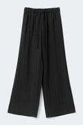 Wide drawstring trousers - Noir