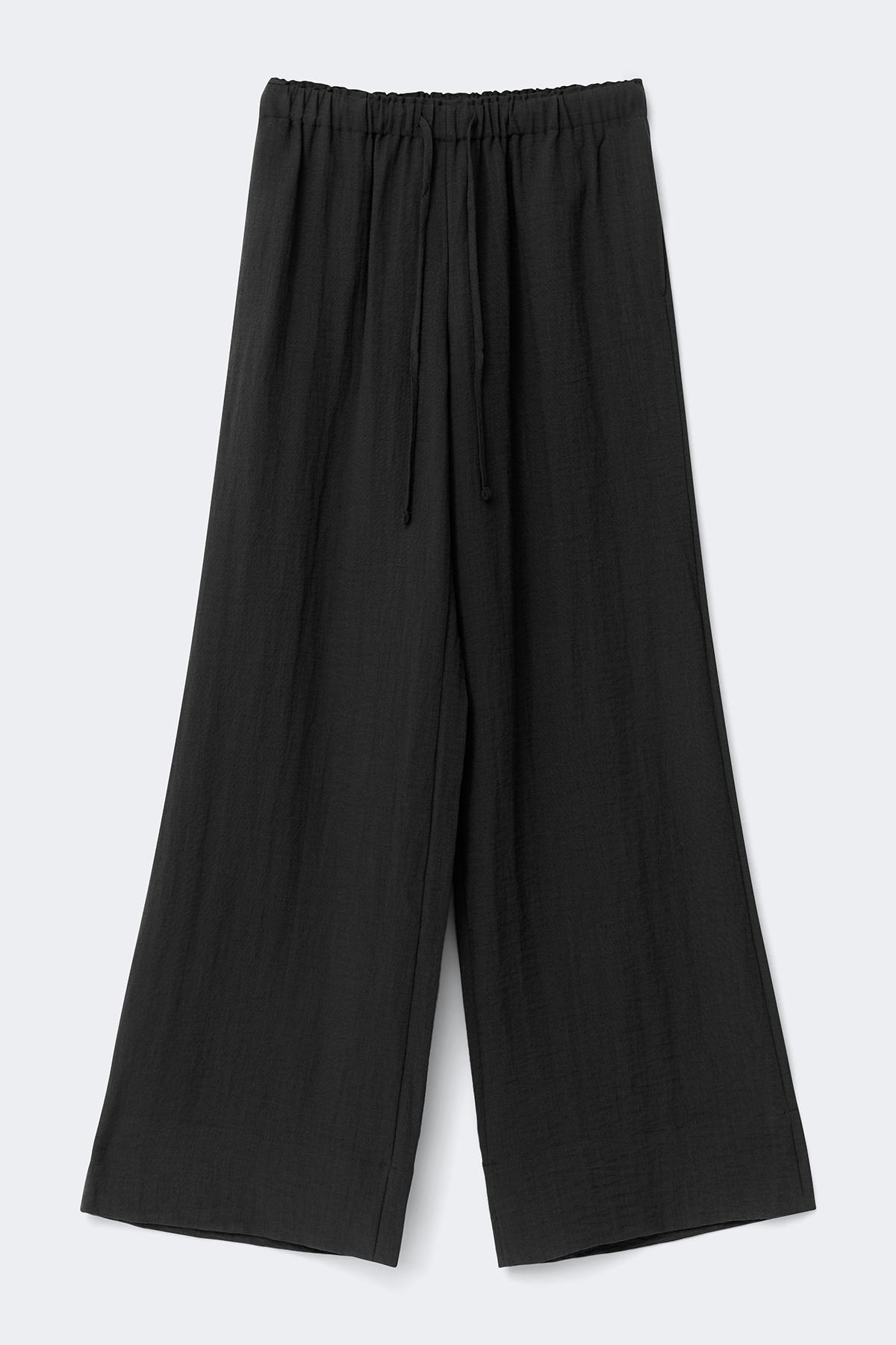Wide drawstring trousers - Noir