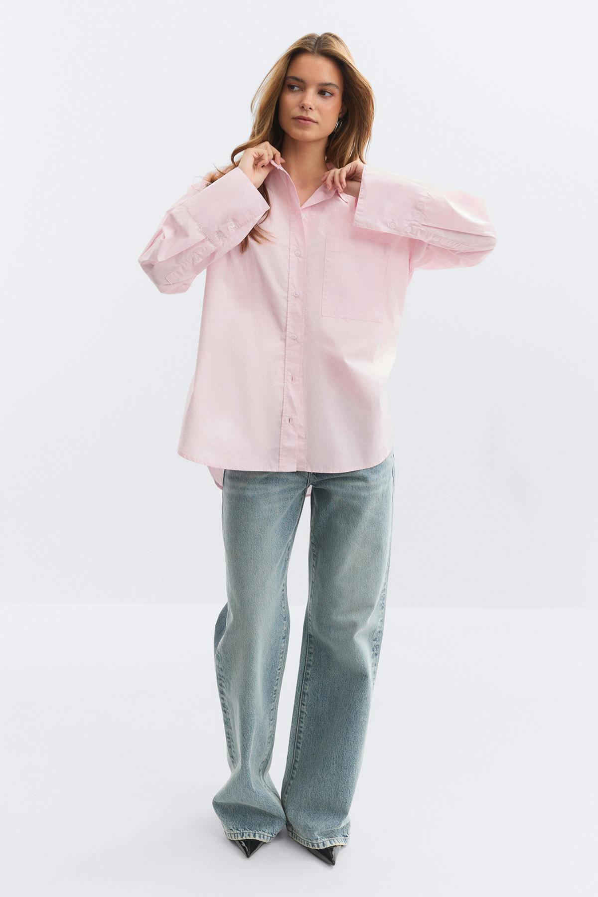 Oversized shirt - Rose clair