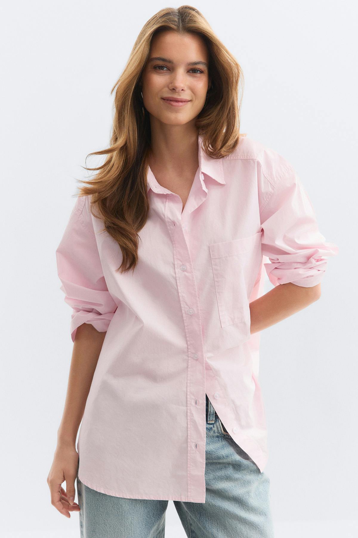 Oversized shirt - Rose clair