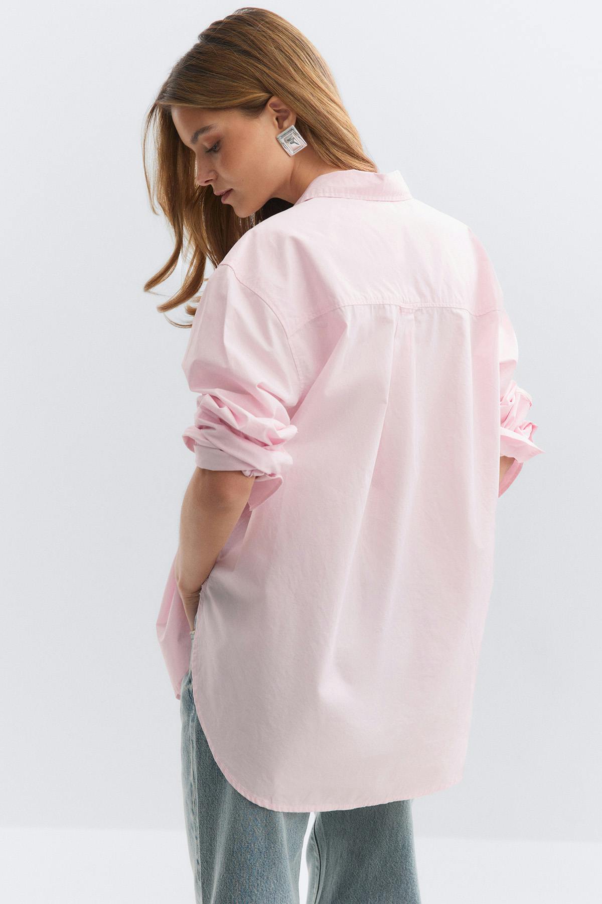 Oversized shirt - Rose clair