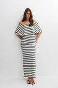 Off shoulder maxi dress - Ecru