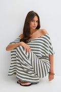 Off shoulder maxi dress - Ecru