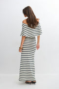 Off shoulder maxi dress - Ecru