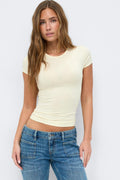 Slim fit top - Blanc cassé