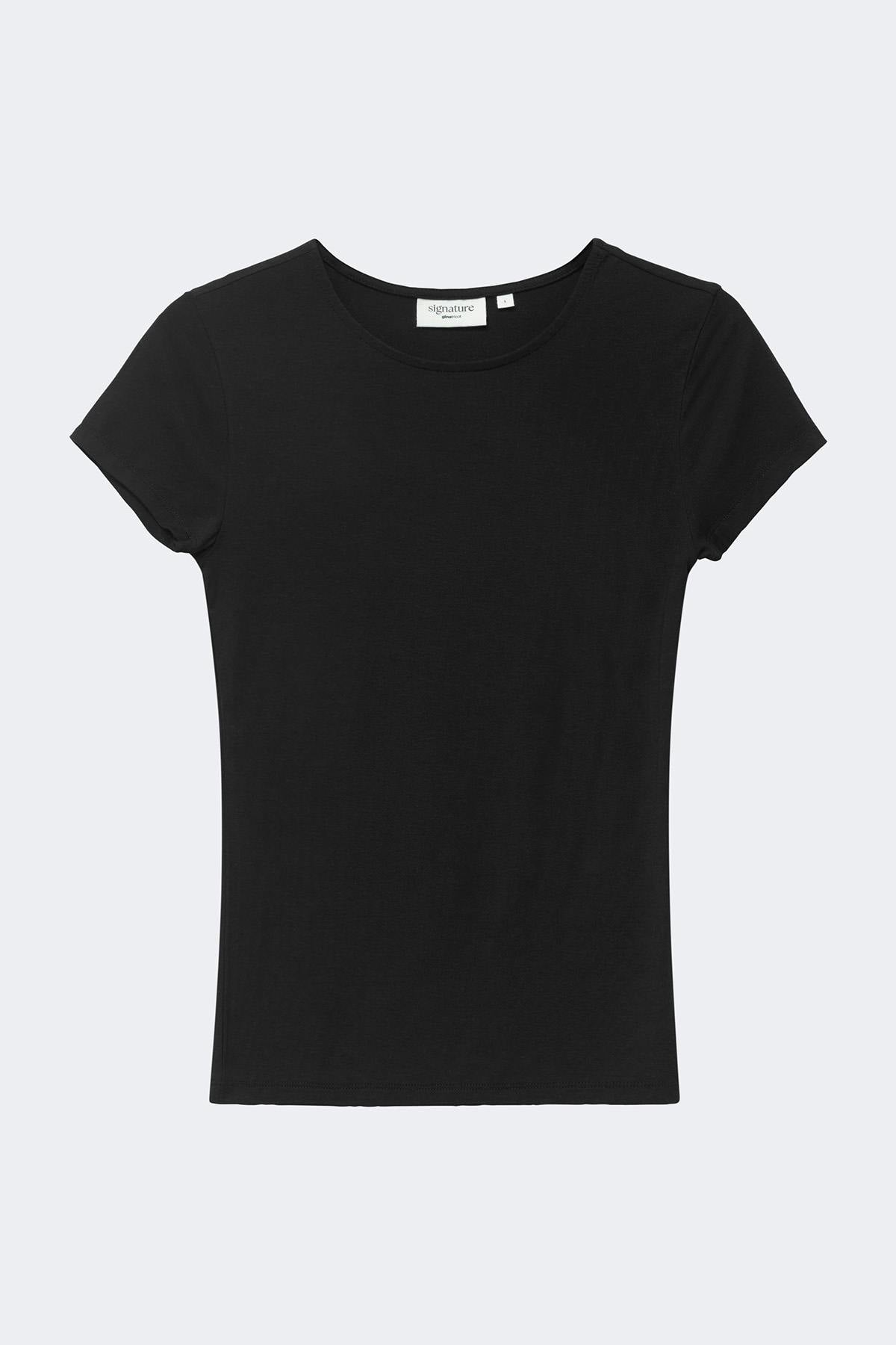 Slim fit top - Noir