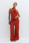 Textured wide trousers - Noir