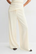 Textured wide trousers - Tofu