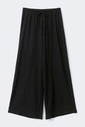 Textured wide trousers - Noir