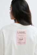 Patch detail tee - Offwhite/lilac