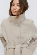 y short felt jacket - Beige