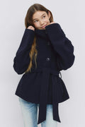 y short felt jacket - Noir