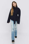 y short felt jacket - Navy blazer