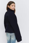 y short felt jacket - Navy blazer