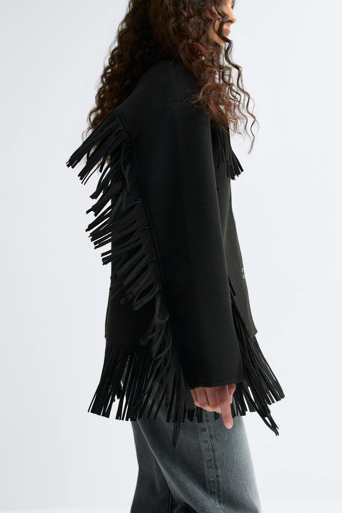 Fringe jacket - Noir