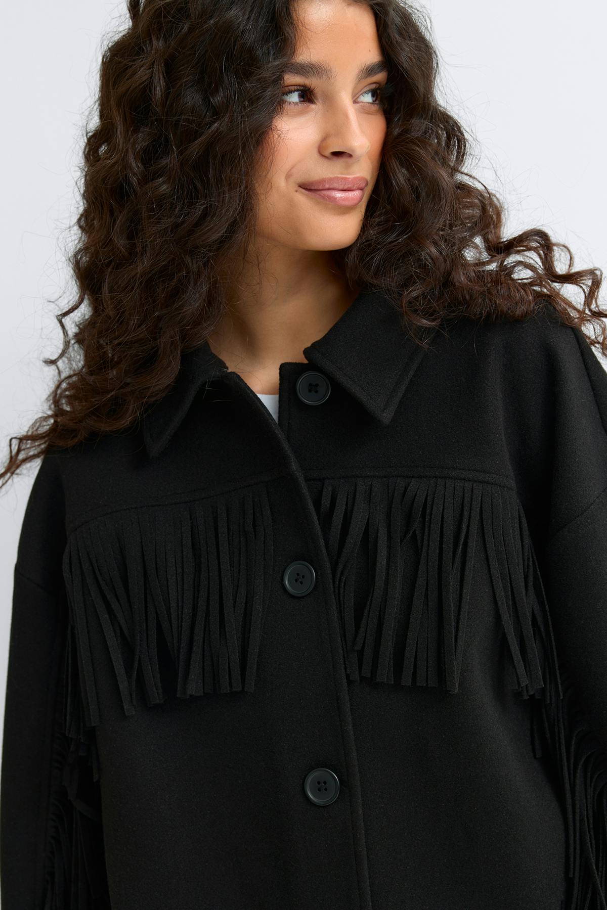 Fringe jacket - Noir