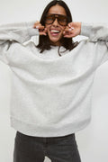 Oversized crew neck sweater - Pickle