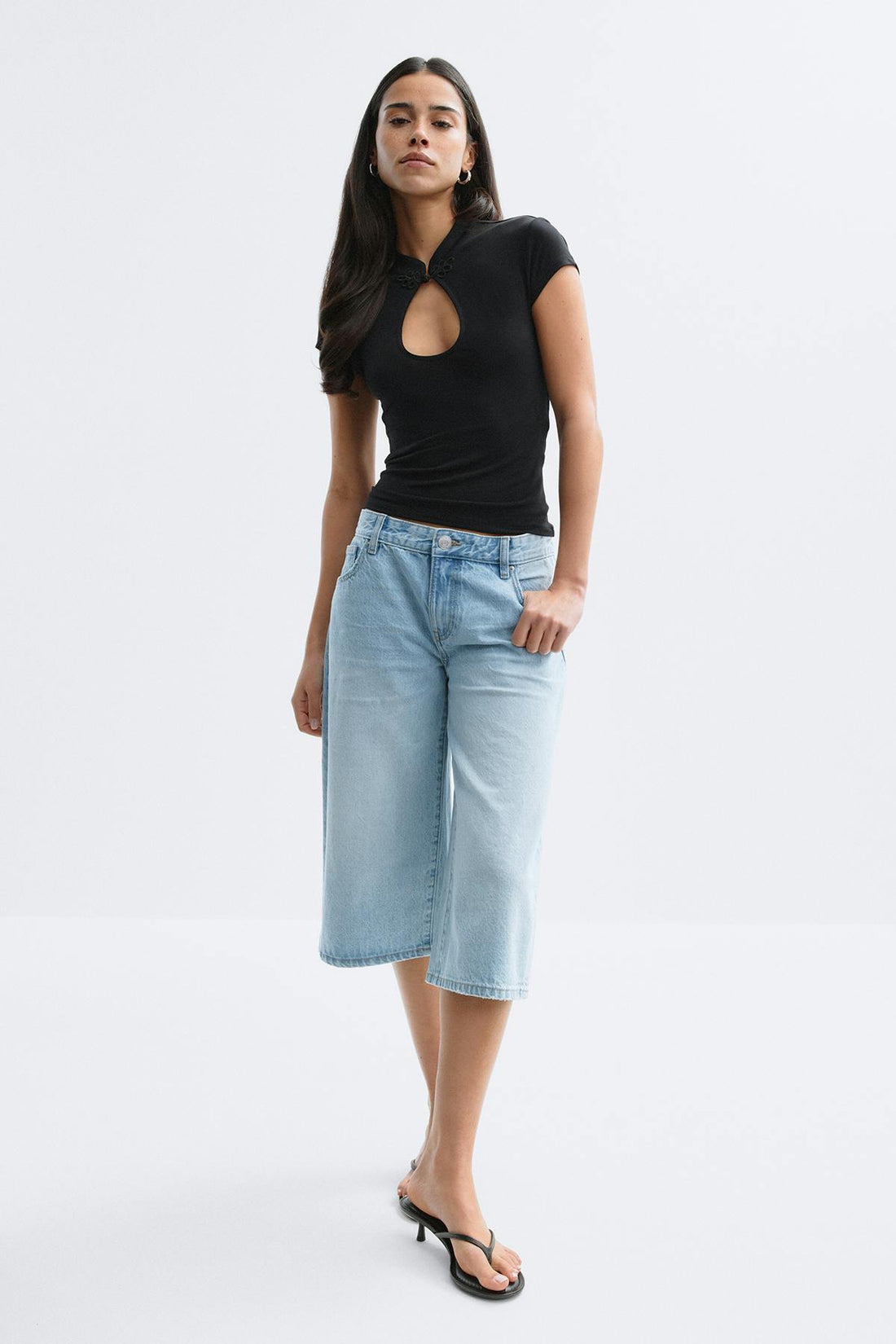 Loose n' luxe denim shorts - Bleu clair