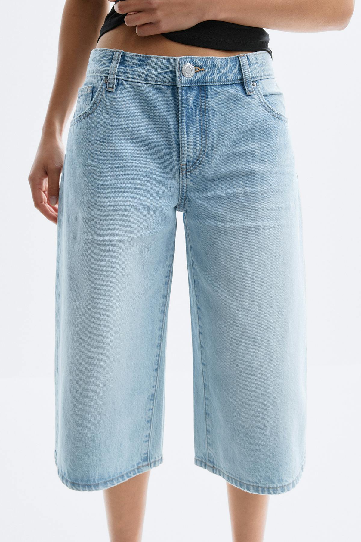 Loose n' luxe denim shorts - Bleu clair