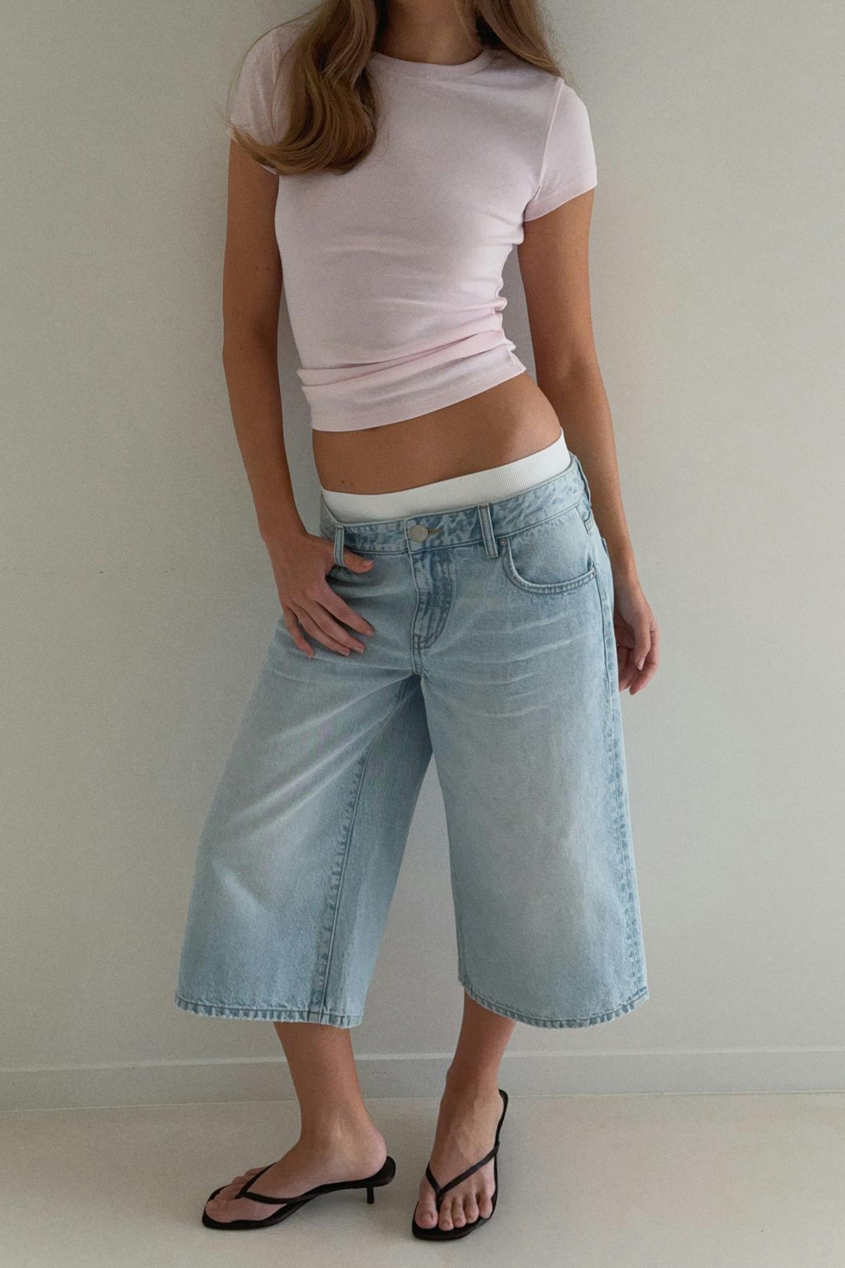Loose n' luxe denim shorts - Bleu clair