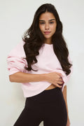 Crop crewneck sweater - Tender touch