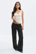 Lace strap singlet - Rhododendron