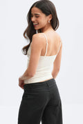 Lace strap singlet - Rhododendron