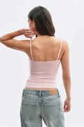 Lace strap singlet - Ballet slipper