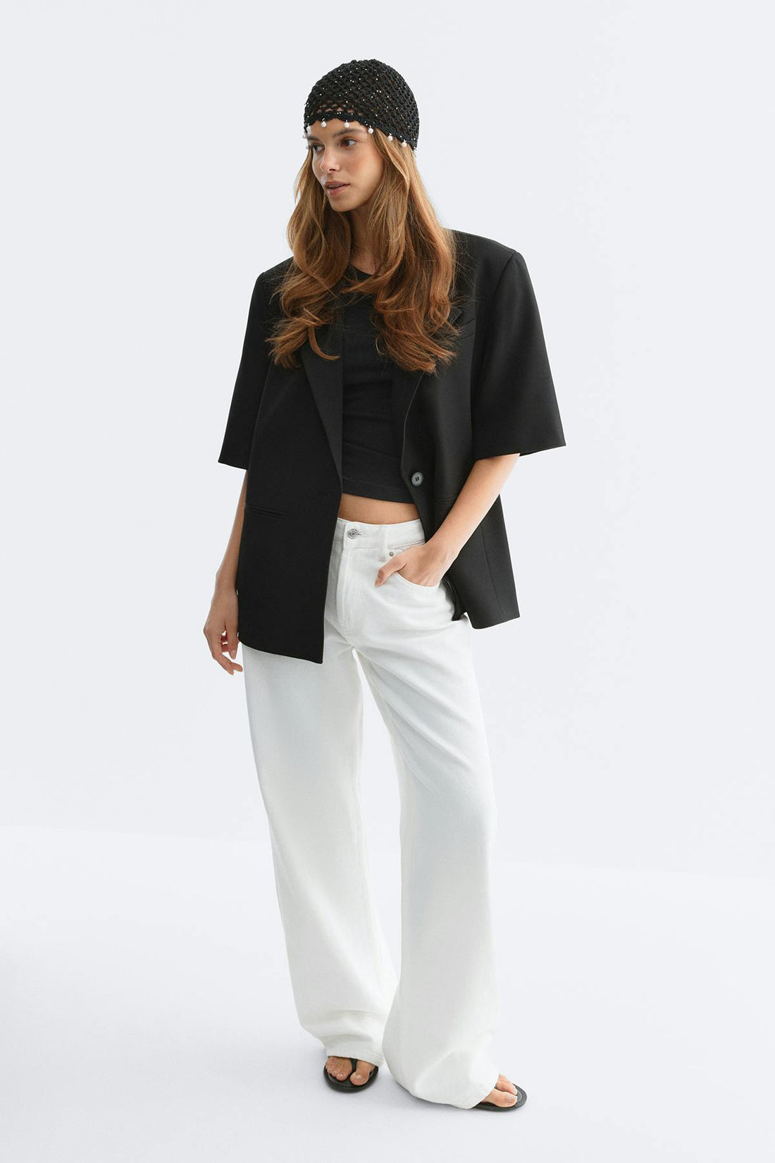Short sleeve blazer - Noir