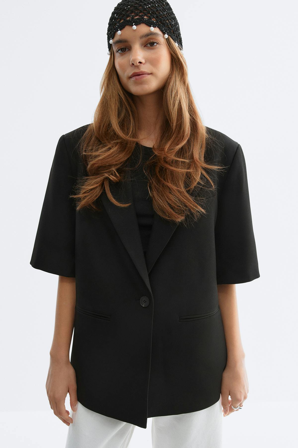 Short sleeve blazer - Noir