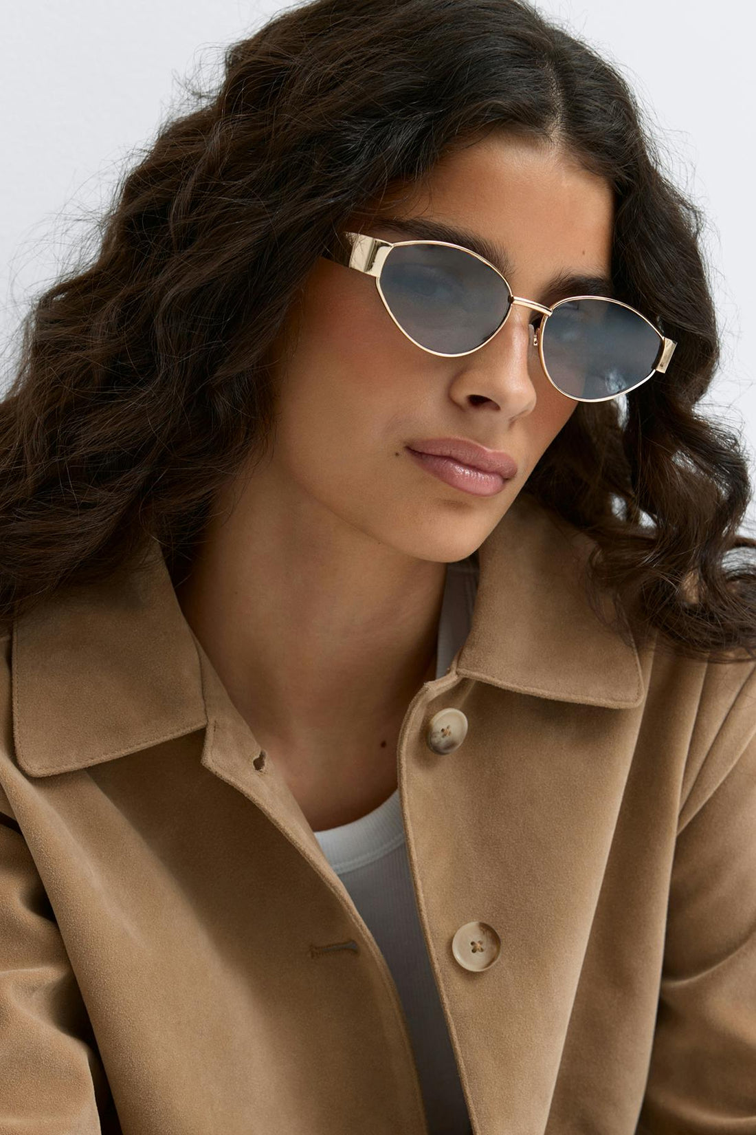 Metal frame sunglasses - Doré