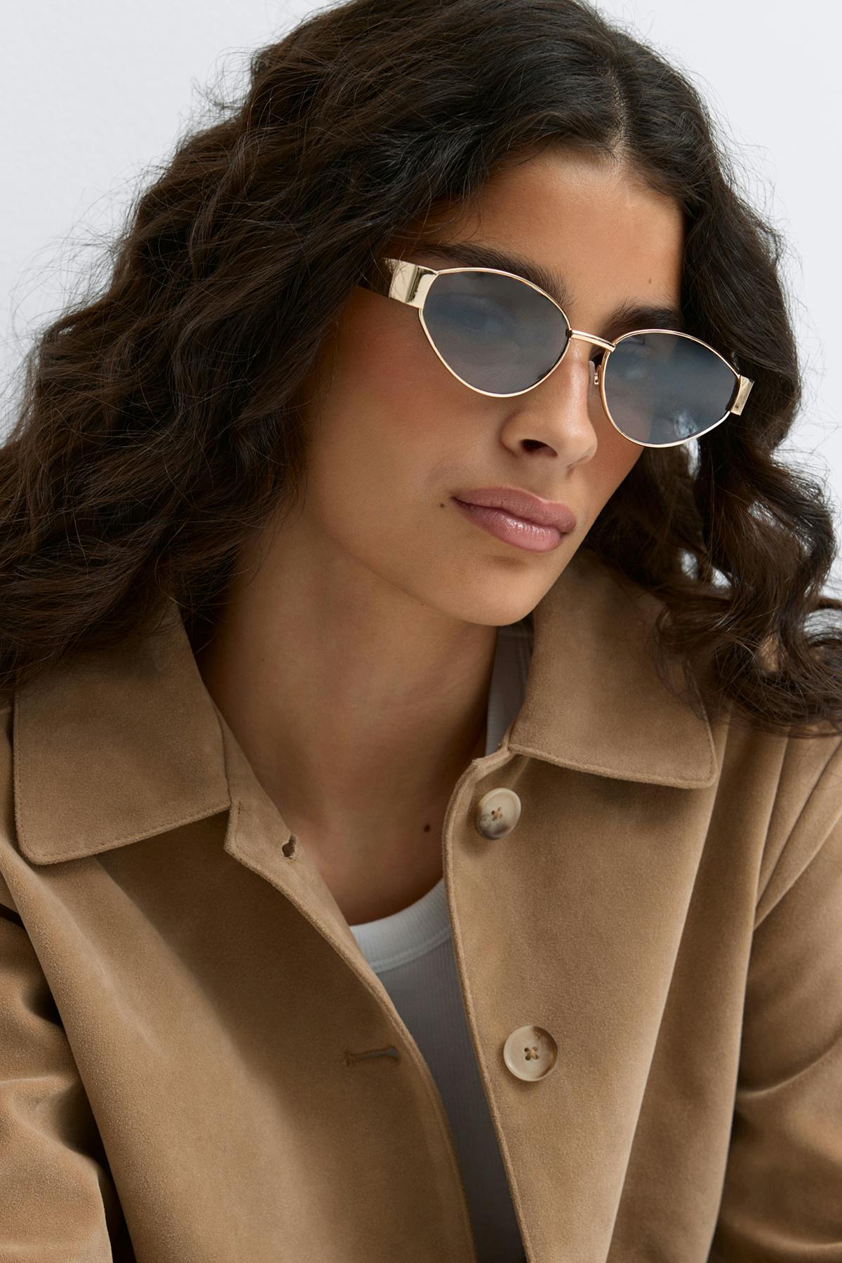 Metal frame sunglasses - Doré