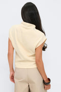 Soft funnel neck top - Banana crepe