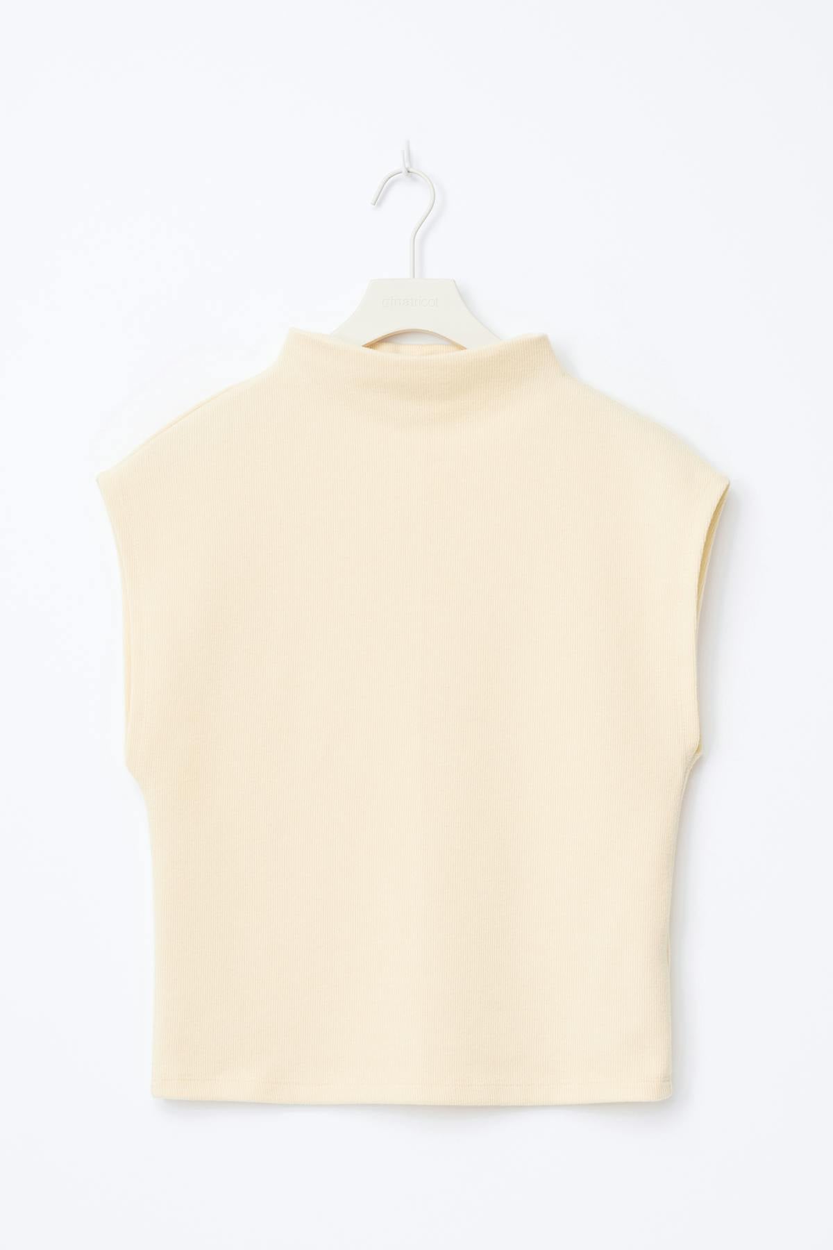 Soft funnel neck top - Banana crepe