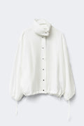 Sheer high neck jacket - Blanc